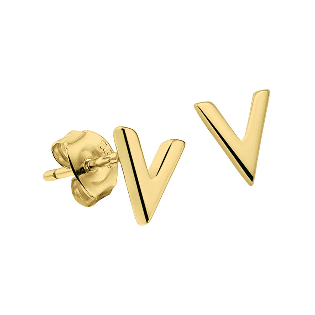 oorknoppen v zilver verguld (geel)