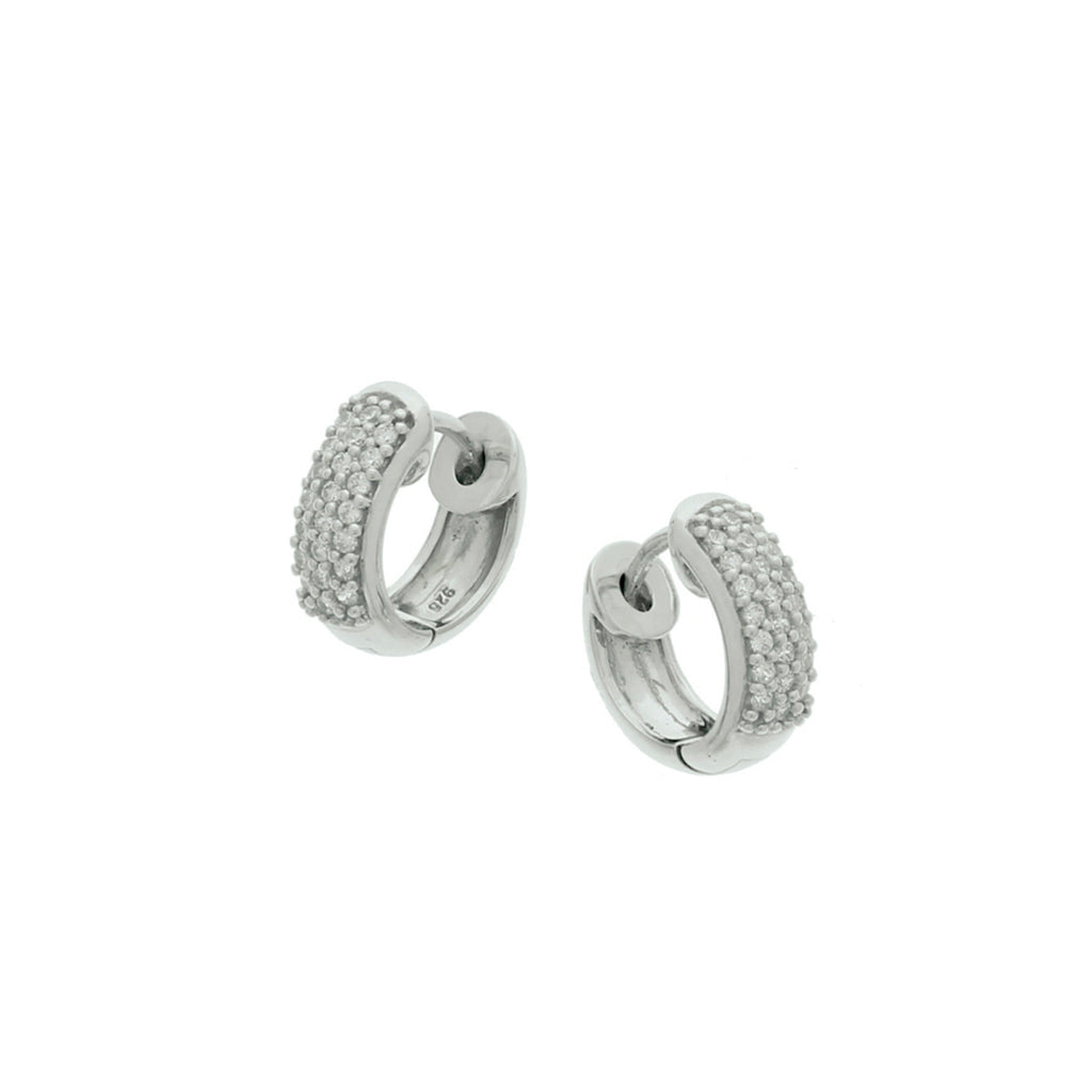 klapoorringen zirkonia zilver gerhodineerd