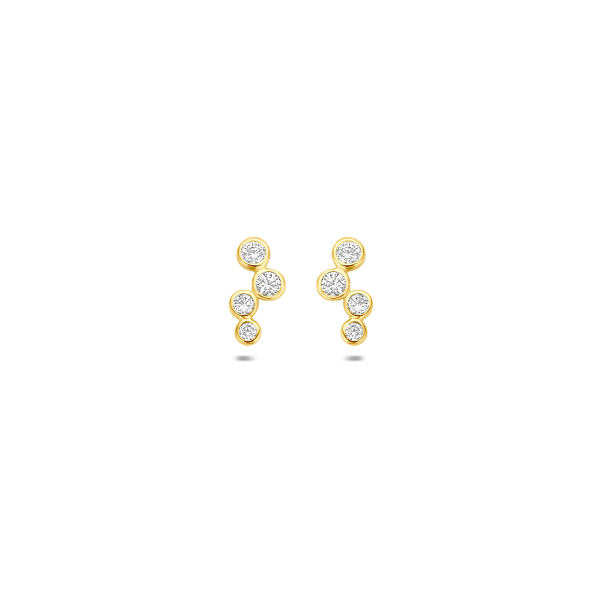 9k Ohrstecker Zirkonia 9,5 mm 9K gelb