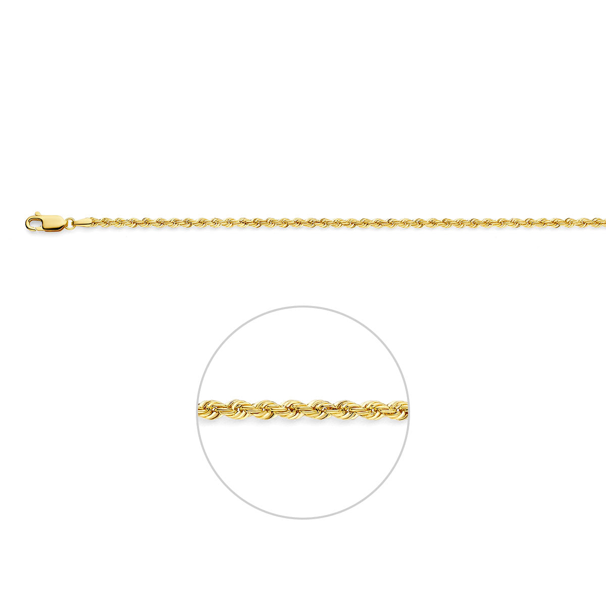 koord 2,7 mm 14K geelgoud