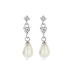 oorhangers parel zirkonia zilver gerhodineerd