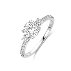 ring zirkonia zilver gerhodineerd