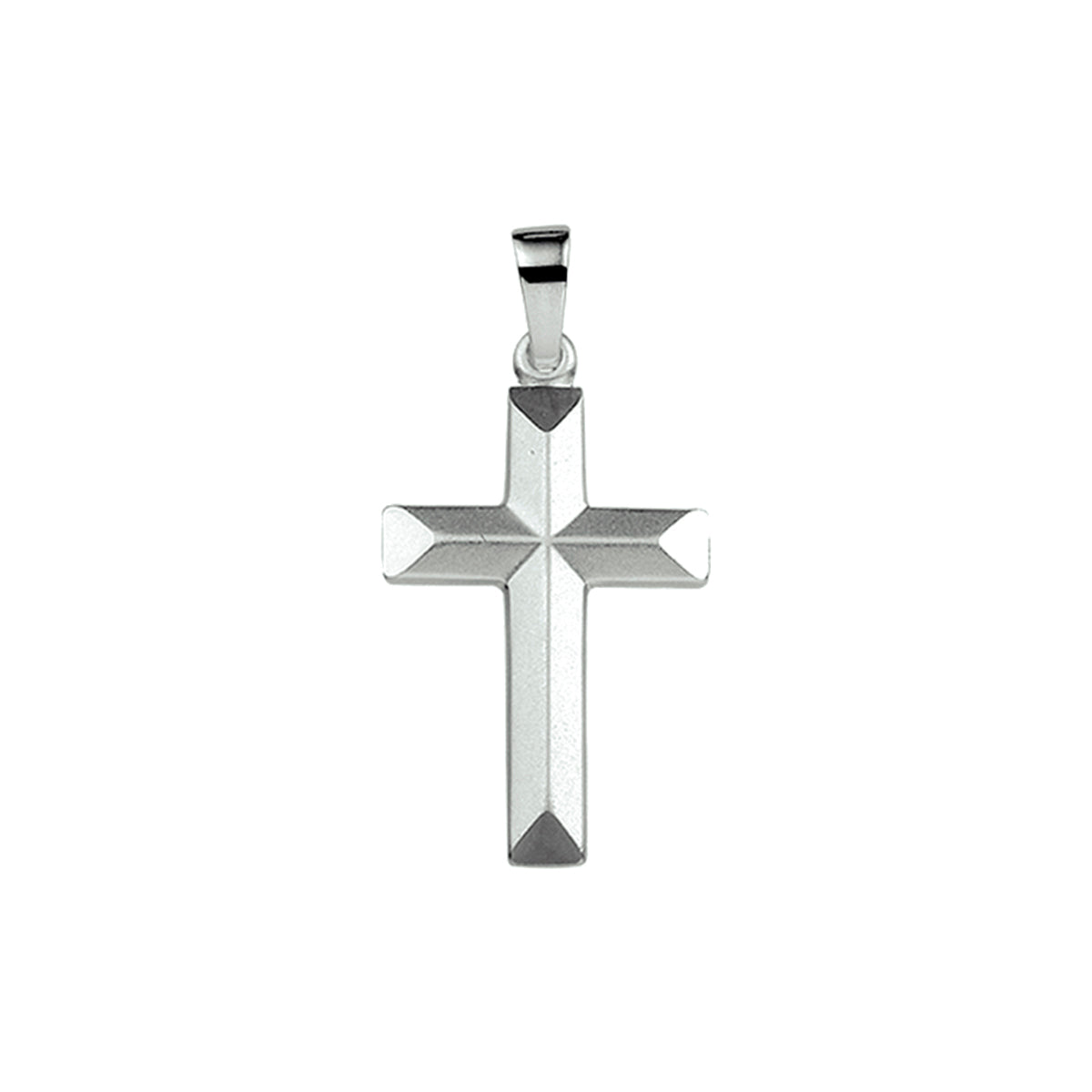 hanger kruis gediamanteerd zilver gerhodineerd
