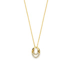 collier zirkonia 40 - 42 - 44 cm 14K geelgoud