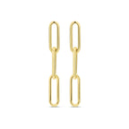 Ohrhänger Paperclip 20 mm 14K Gelbgold