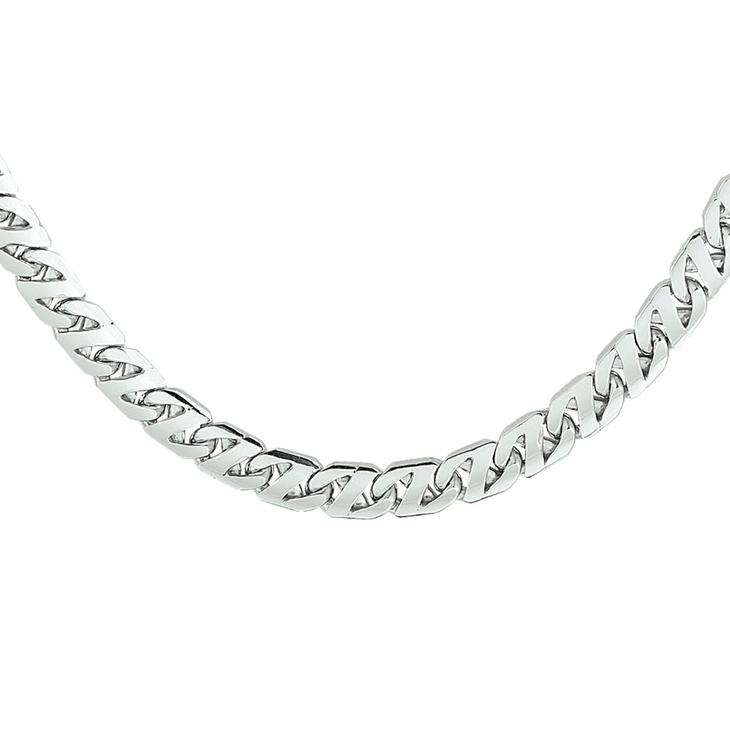 collier gourmette 6,6 mm zilver gerhodineerd