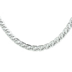 collier gourmette 6,6 mm zilver gerhodineerd