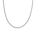 Tennishalskette Zirkonia 2,5 mm Silber rhodiniert