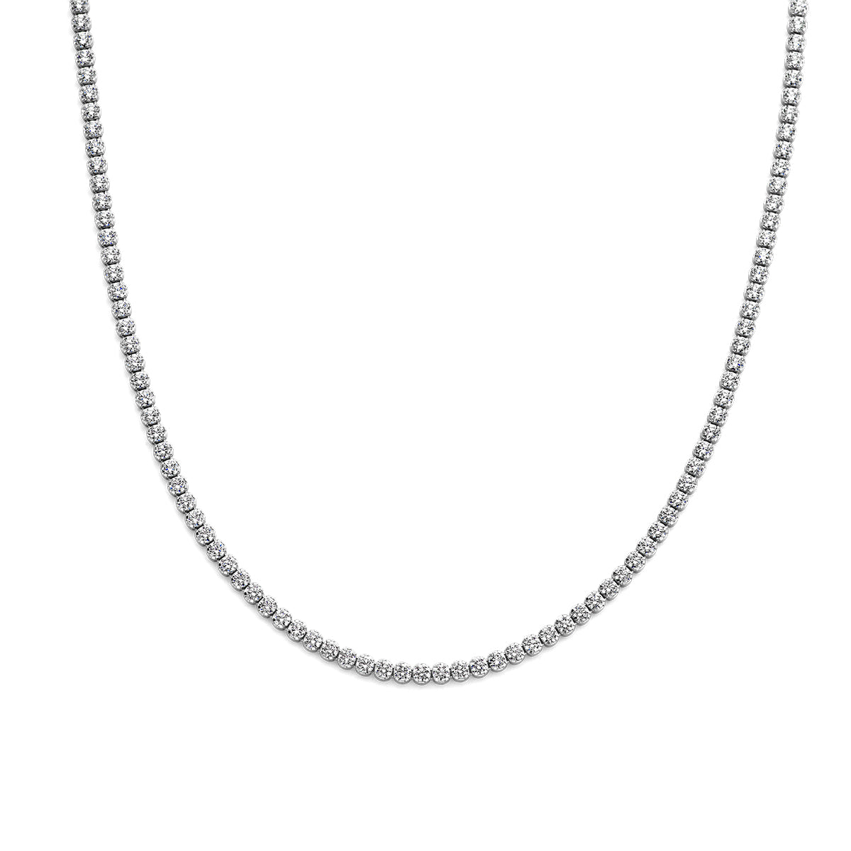 Tennishalskette Zirkonia 2,5 mm Silber rhodiniert