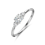 Ring Trilogie Zirkonia Silber rhodiniert
