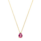 collier roze topaas 42 – 44 cm 14K geelgoud
