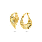 Ohrringe diamantiert 25 mm 1 Mikron vergoldet (gelb)