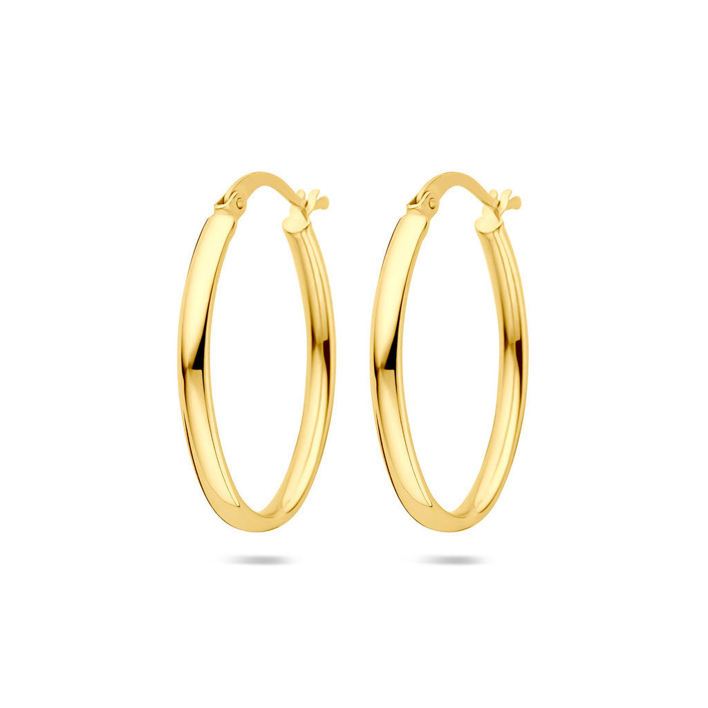 oorringen 27 mm 14K geelgoud
