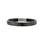 Armband Leder schwarz 9,0 mm Edelstahl