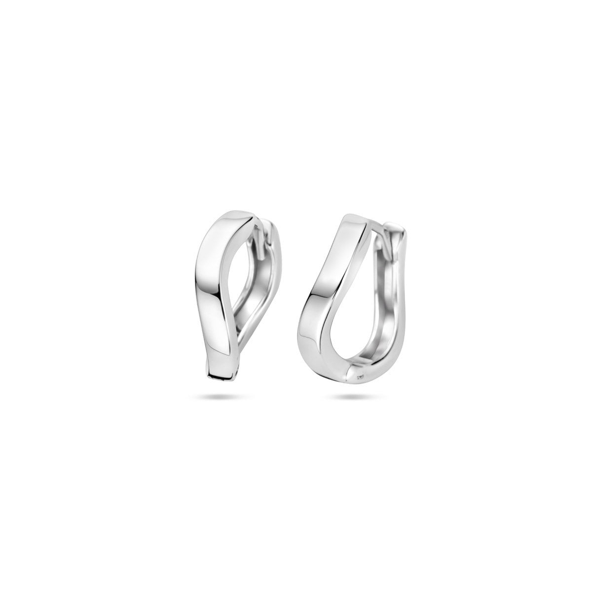 Klappcreolen 14 mm rhodiniert Silber