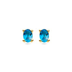 Ohrstecker London Blue Topas 14K Gelbgold