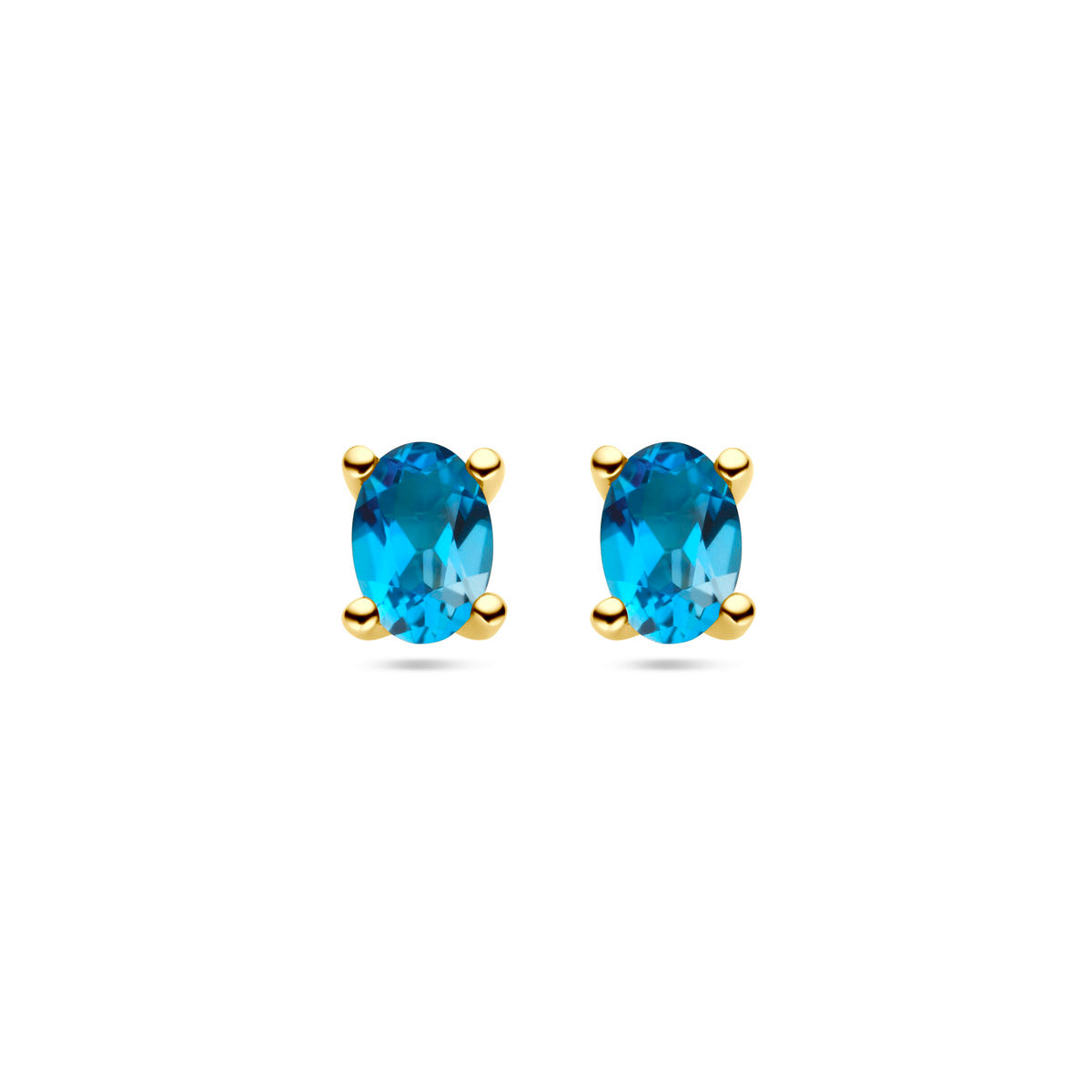 Ohrstecker London Blue Topas 14K Gelbgold