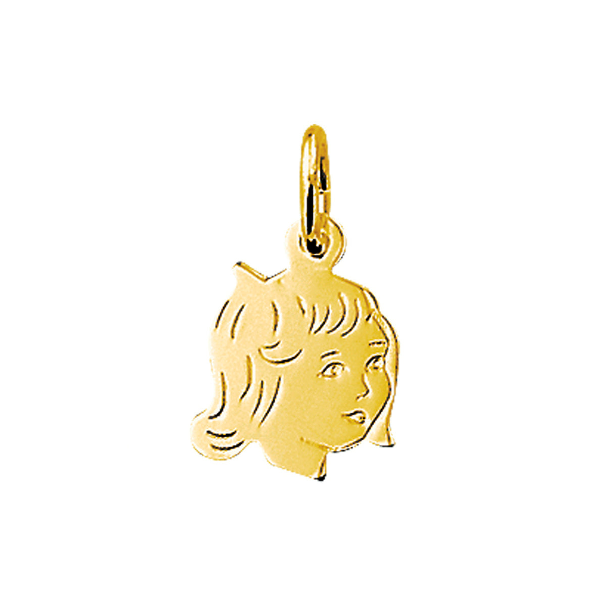 Anhänger Mädchen 15 x 11 mm 14K Gelbgold