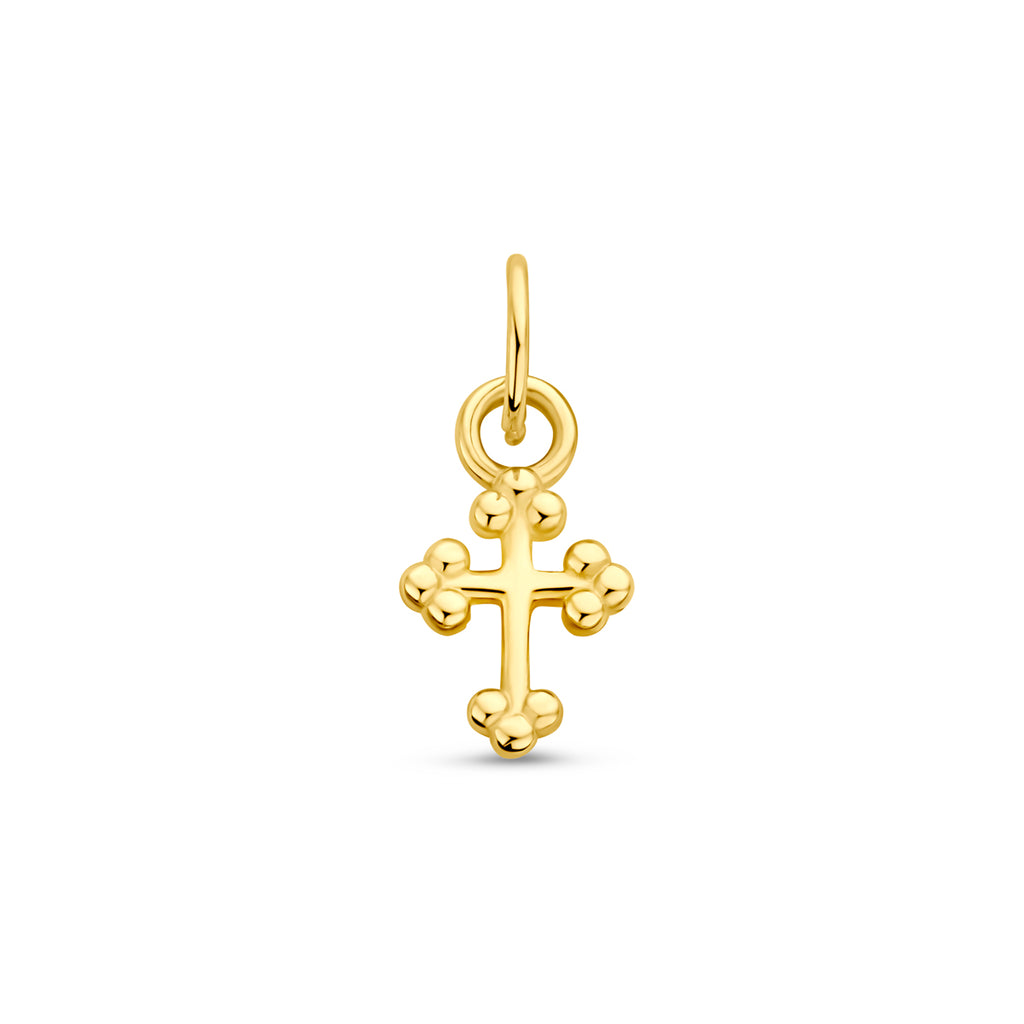 hanger kruis 6,5 mm 14K geelgoud