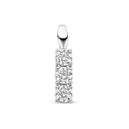 hanger zirkonia 18,5 mm zilver gerhodineerd - rechthoek