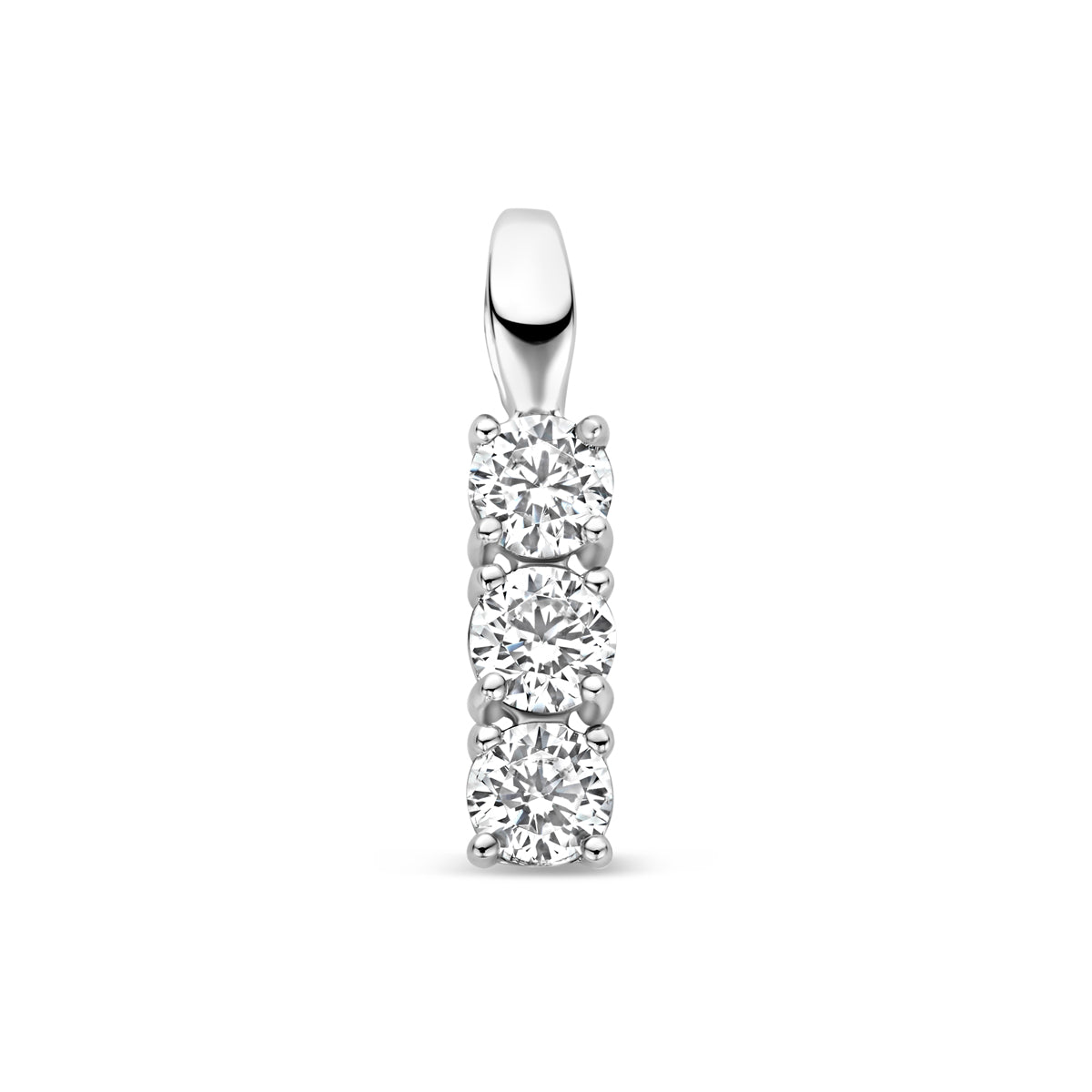 hanger zirkonia 18,5 mm zilver gerhodineerd - rechthoek