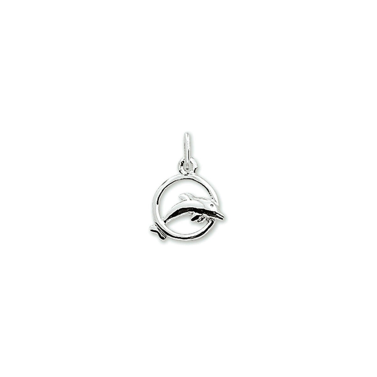 Anhänger Delphin Silber rhodiniert