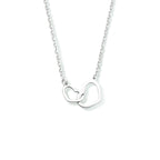 Halskette Herzen 40 + 4 cm Silber rhodiniert