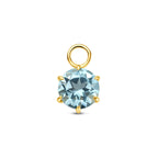 oorringhanger topaas 10,5 mm 14K geelgoud