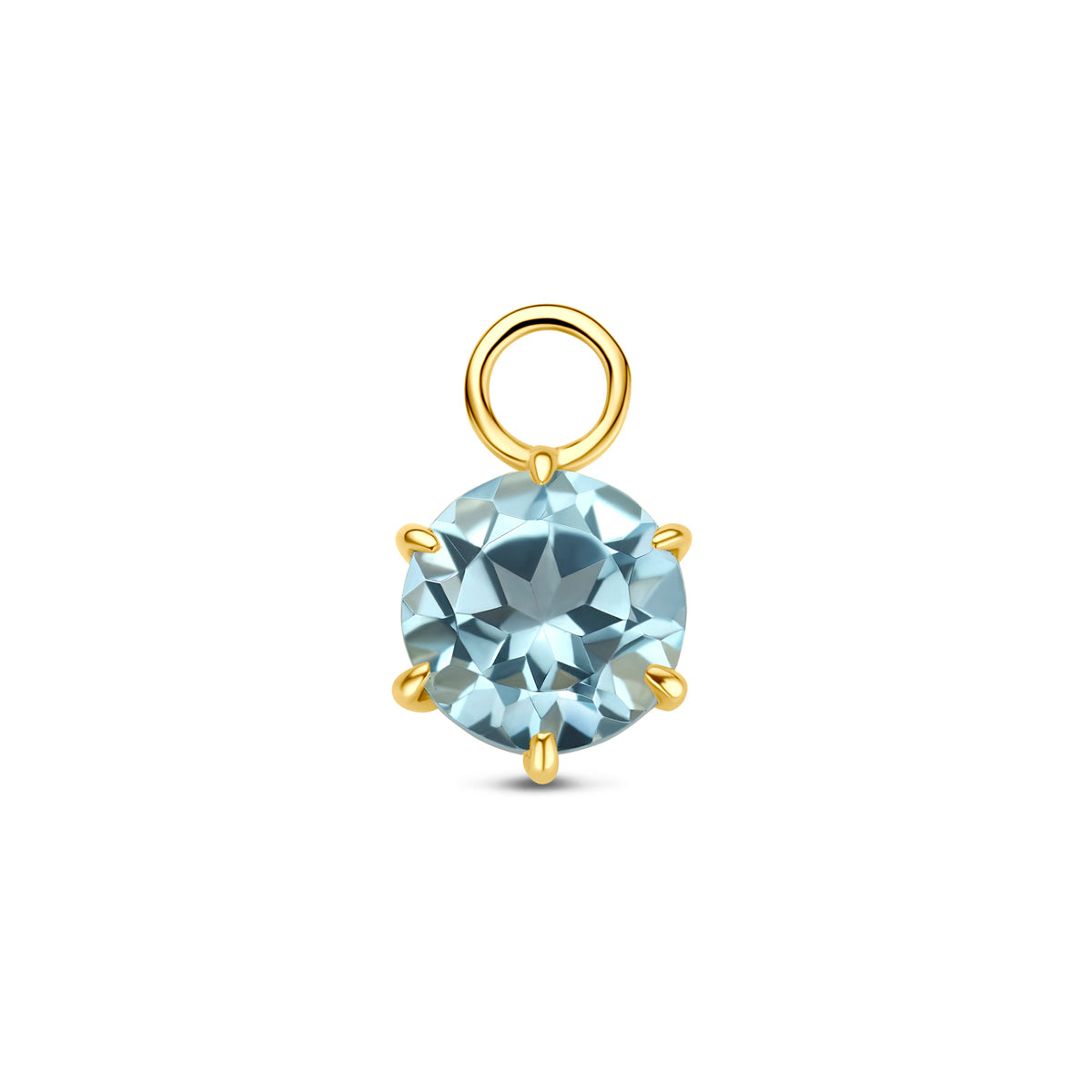 oorringhanger topaas 10,5 mm 14K geelgoud