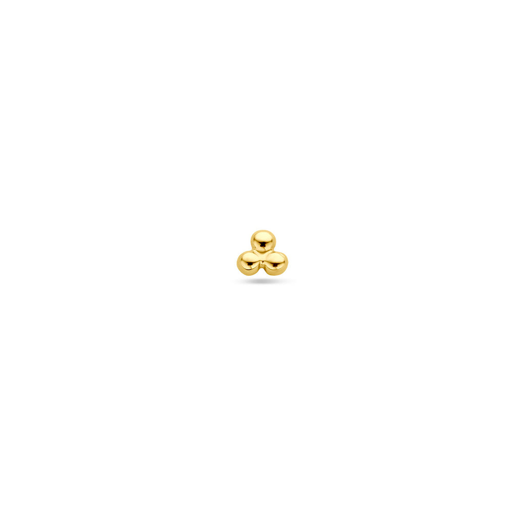 9k flat back piercing bolletjes 3 mm 9K geel