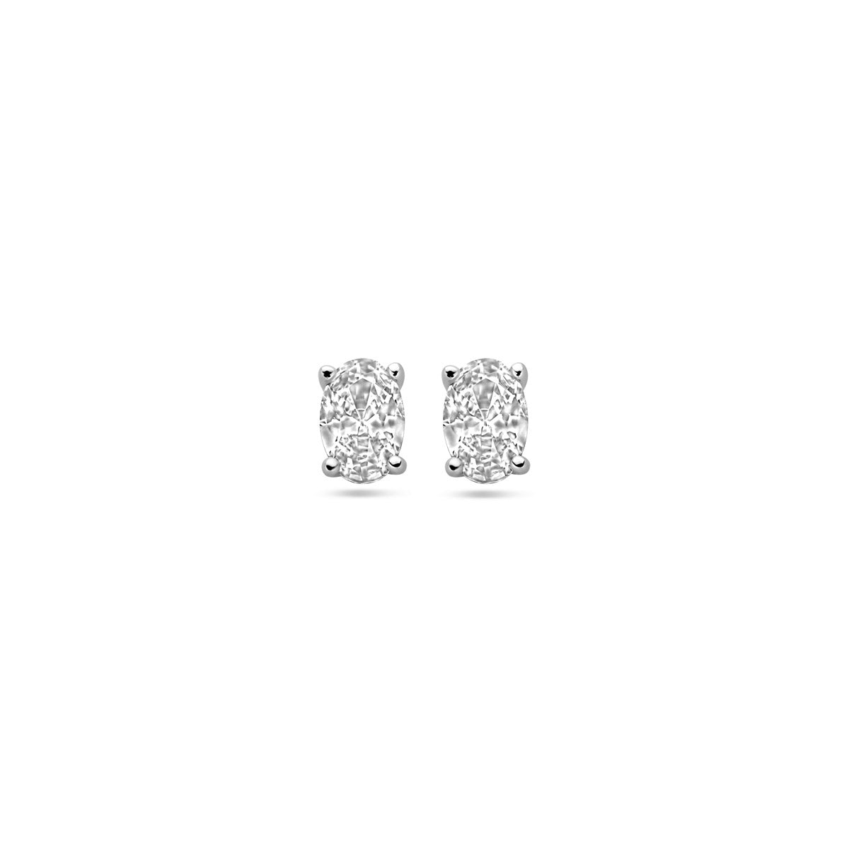 Ohrstecker Zirkonia Silber rhodiniert