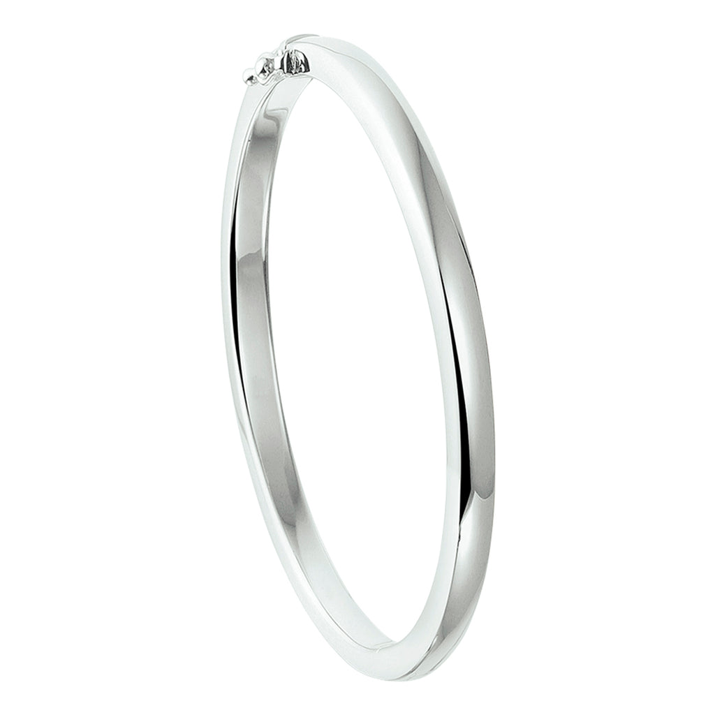 bangle scharnier massief 6 mm zilver gerhodineerd