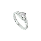 Ring Herz Zirkonia Silber rhodiniert