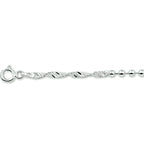Armband Singapur und Kugeln 3,0 mm 18 cm silberweiß