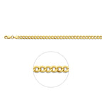 gourmette 4 zijdes geslepen massief 5,0 mm silgold (geel met zilverkern)