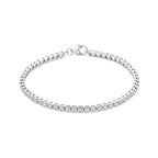 Tennisarmband Zirkonia 3 mm rhodiniertes Silber