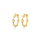 oorringen gedraaid 3 mm buis 14K geelgoud
