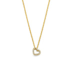 collier hartje diamant 0.04ct h si 40 - 42 - 44 cm 14K geelgoud