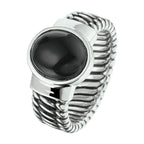 Ring Oxi und Onyxsilber oxidiert