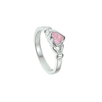 ring hart roze zirkonia zilver gerhodineerd