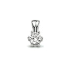 Anhänger Zirkonia 9,3 mm rhodiniertes Silber