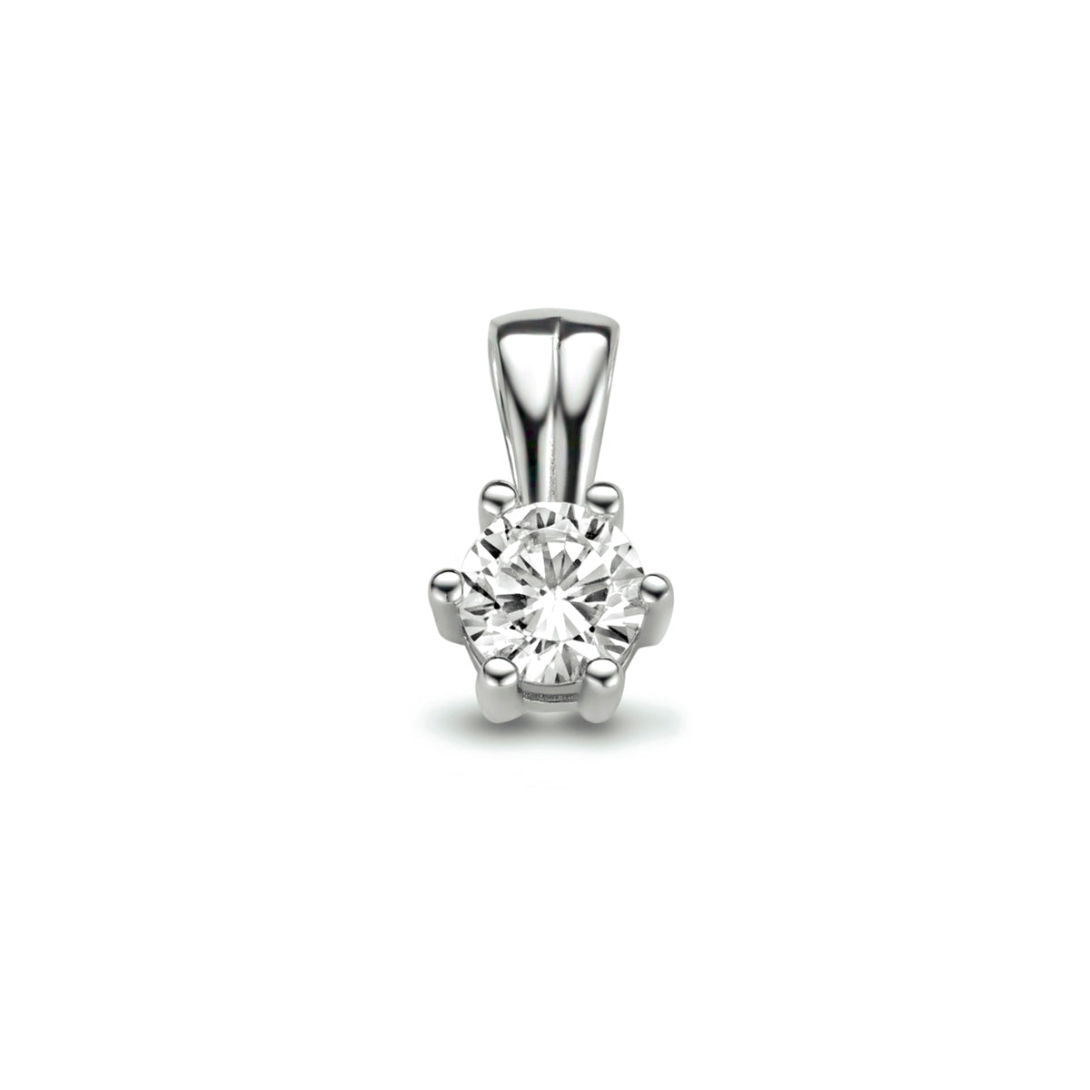 hanger zirkonia 9,3 mm zilver gerhodineerd