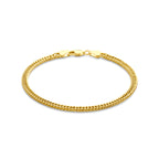 armband gourmette massief 3,8 mm 19 cm silgold (geel met zilverkern)