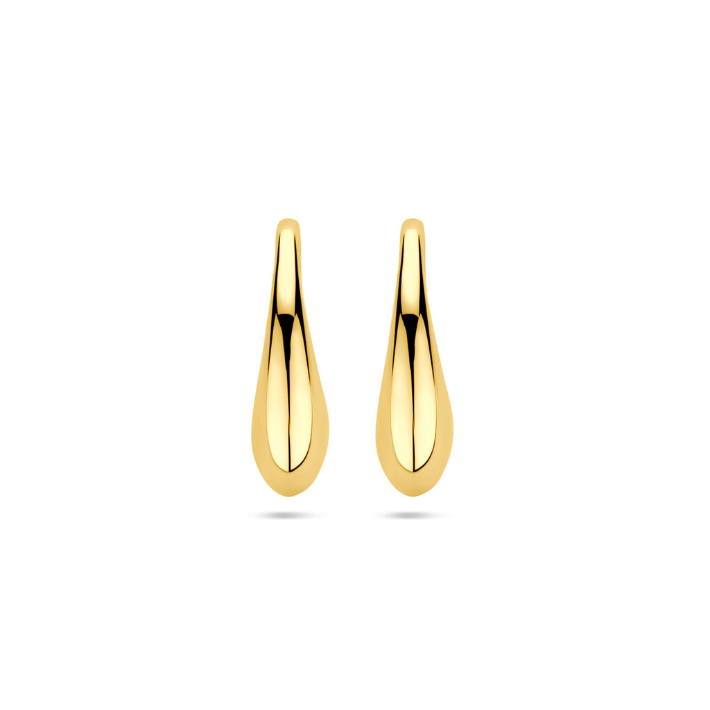 Ohrringe Tropfen französische Haken 16,5 mm 14K Gelbgold
