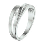 Ring Zirkonia Poly/Silber matt rhodiniert