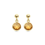 oorhangers citrien 14K geelgoud