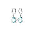 klapoorringen sky blue topaas 26 mm zilver gerhodineerd