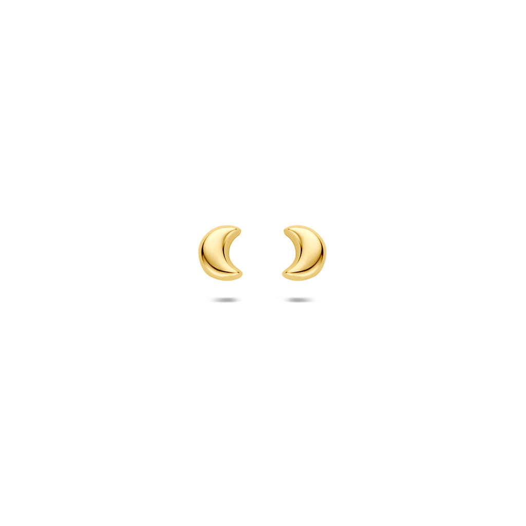 9k oorknoppen maan 4 mm 9K geel