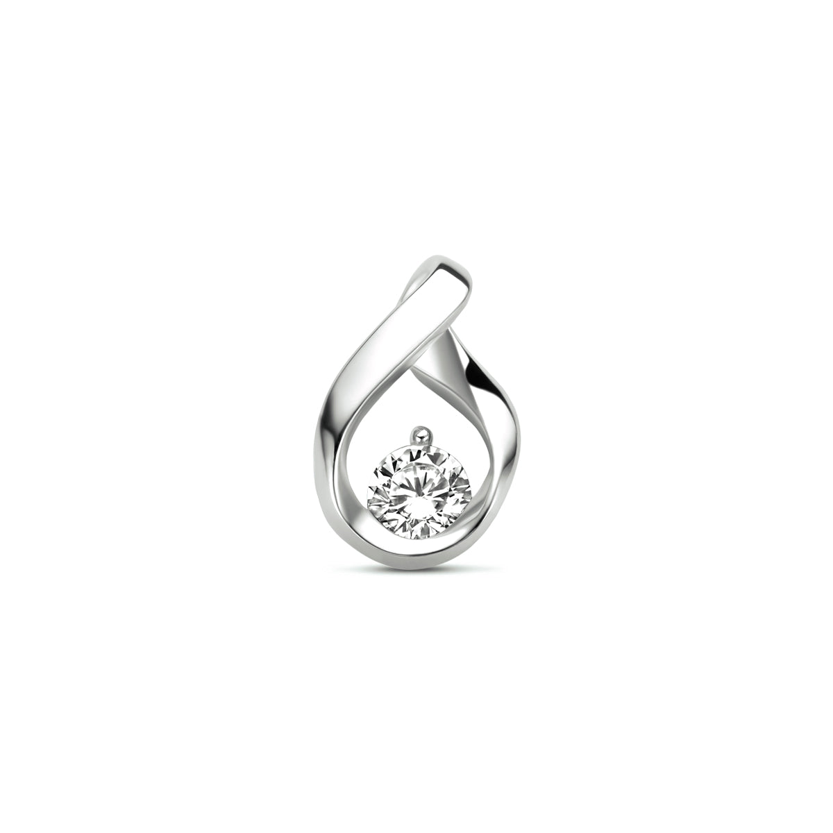 hanger zirkonia zilver gerhodineerd
