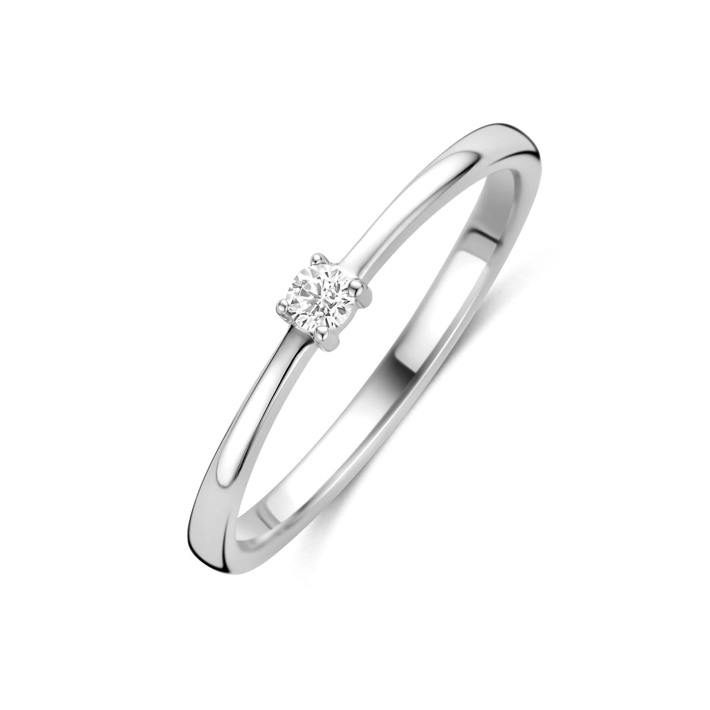 Ring Zirkonia Silber rhodiniert